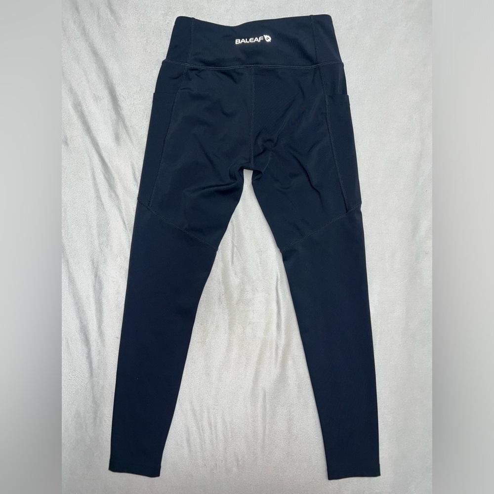 Baleaf High Waisted Black Leggings With Pockets / Size Medium